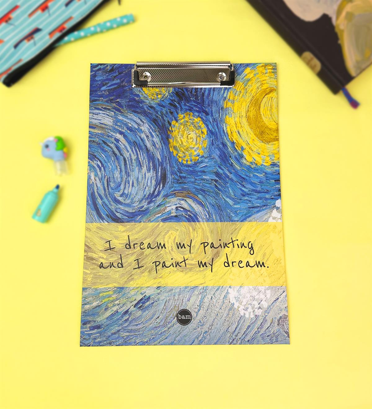 Yıldızlı Gece Tasarımlı SekreterlikgiftmodaBAM-1019-6