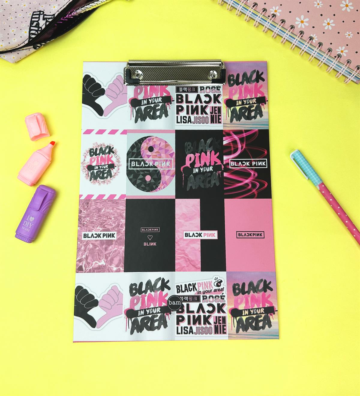 Black Pink Tasarımlı SekreterlikgiftmodaBAM-1019-3