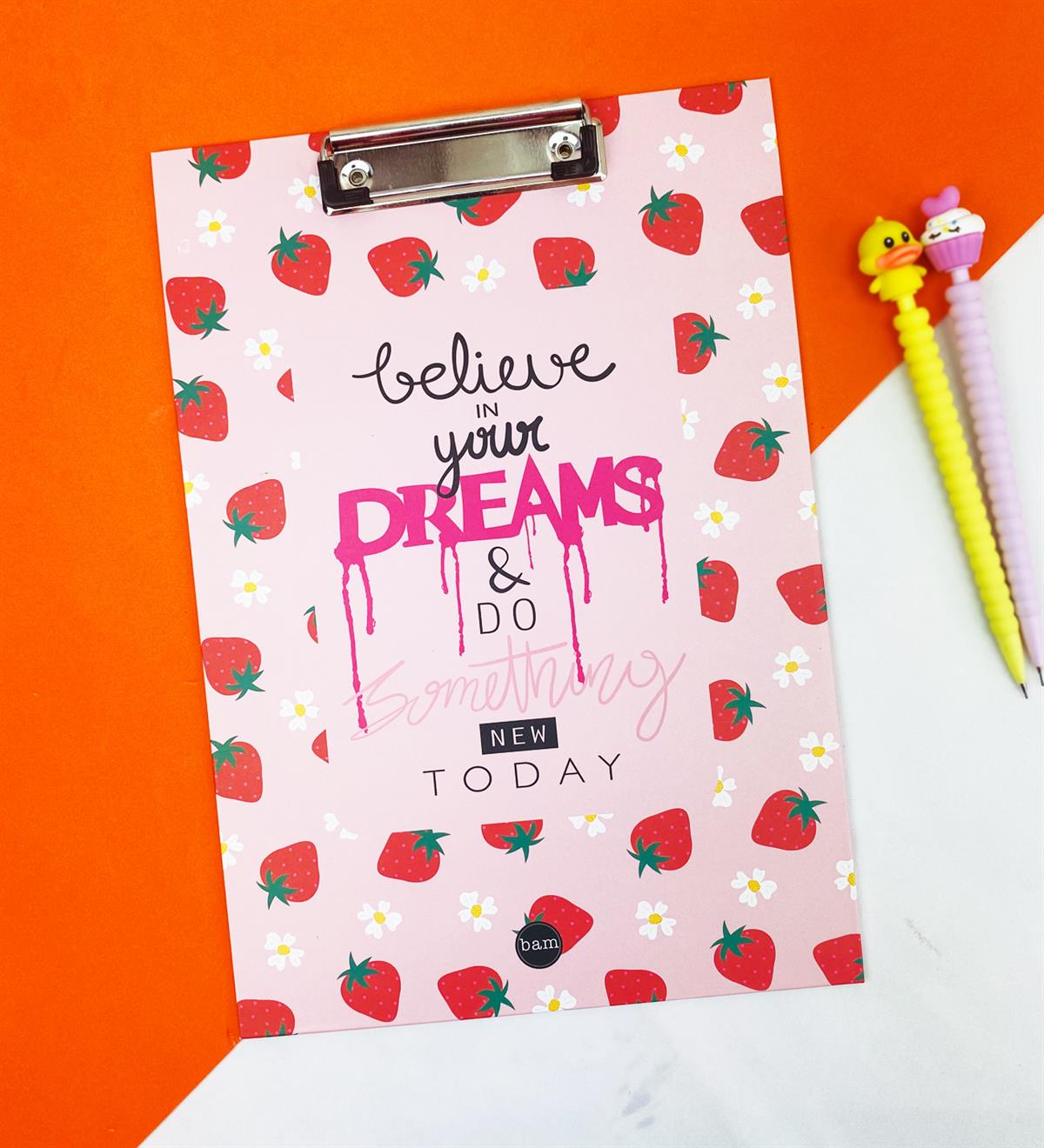 Çilek Motto Tasarımlı SekreterlikgiftmodaBAM-238	