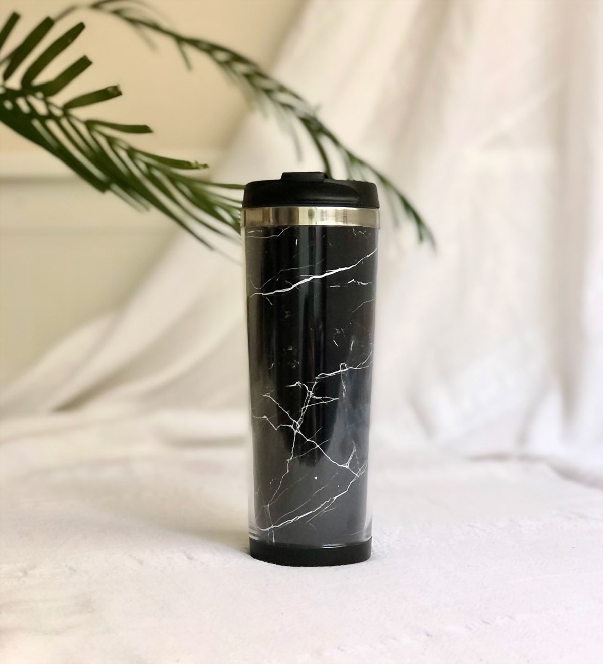 Siyah Mermer Tasarımlı Mug Bardak GiftmodaSiyah-Merme-Mug 