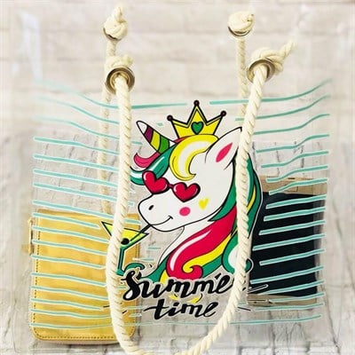 Summer Time Şeffaf Kol Çantası