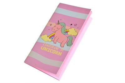 Tatlı Unicorn Pembe Yapraklı Defter
