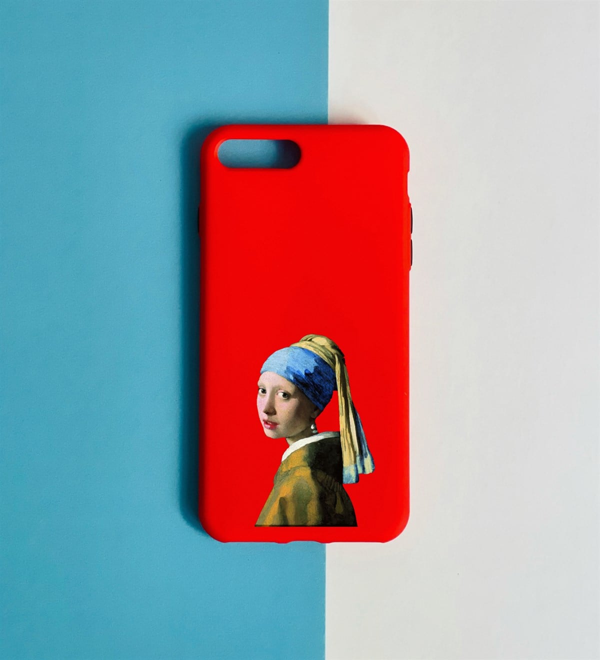 İnci Küpeli Kız Tasarımlı iPhone 8 Plus KılıfgiftmodaGmklf100058