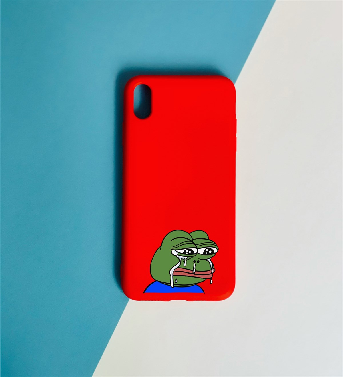 Kurbağa Pepe Tasarımlı iPhone X Kılıf