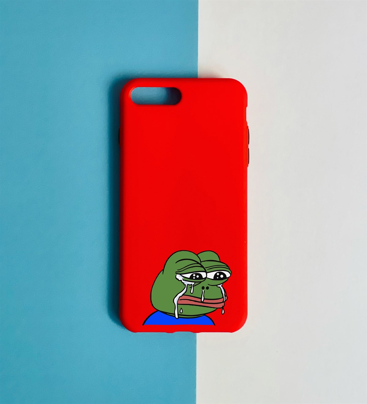Kurbağa Pepe Tasarımlı iPhone 8 Plus Kılıf