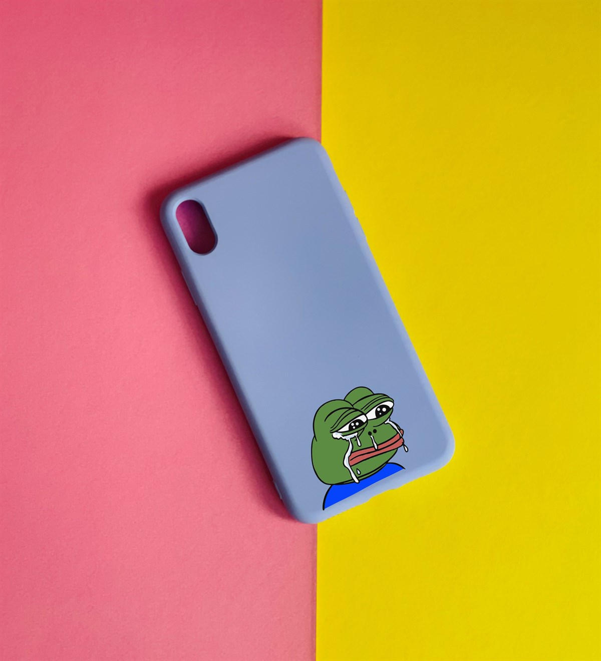 Kurbağa Pepe Tasarımlı iPhone X Kılıf