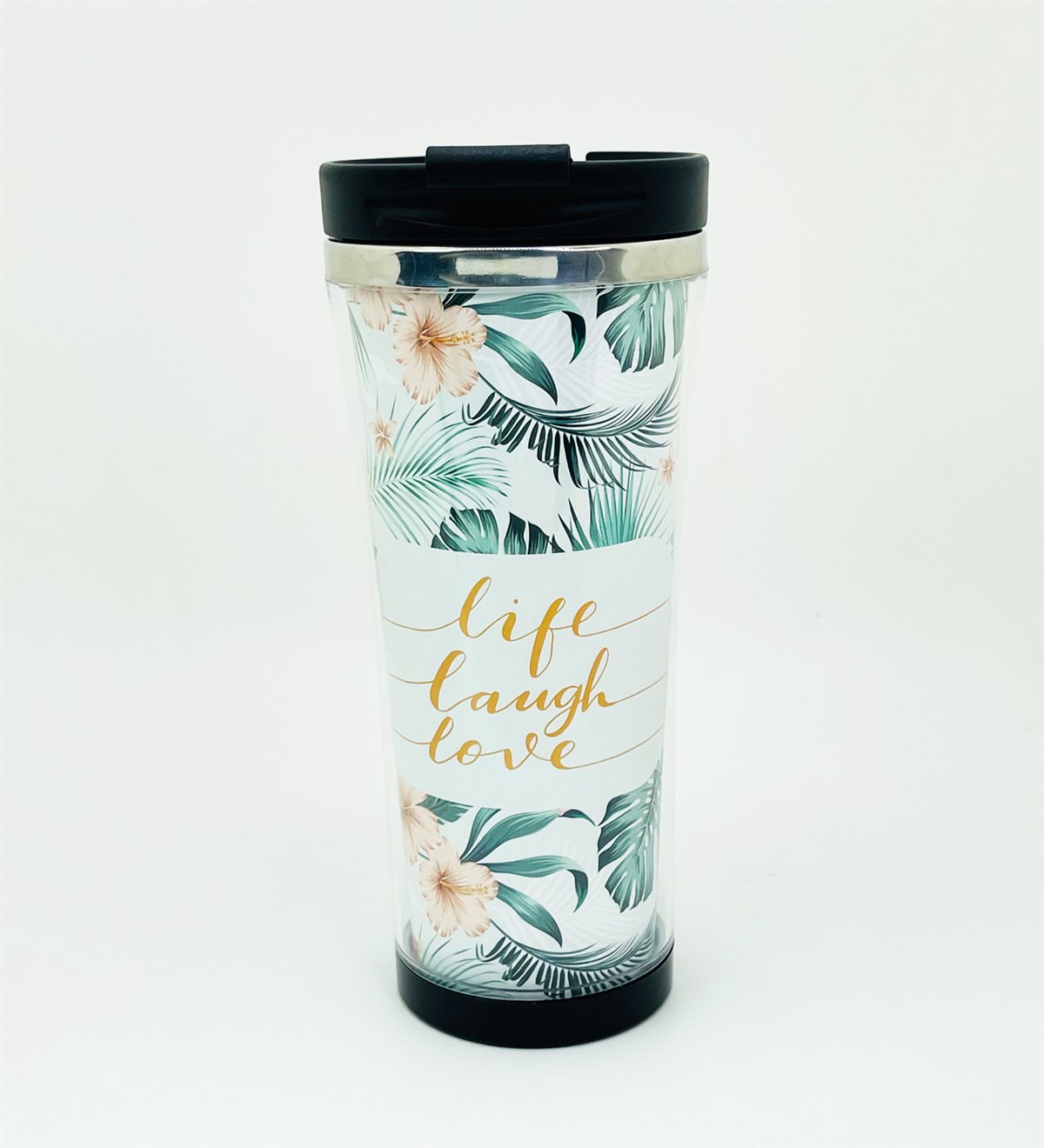 Life Laugh Love Tasarımlı 400 Ml Termos Mug Bardak giftmodaGmmg100125