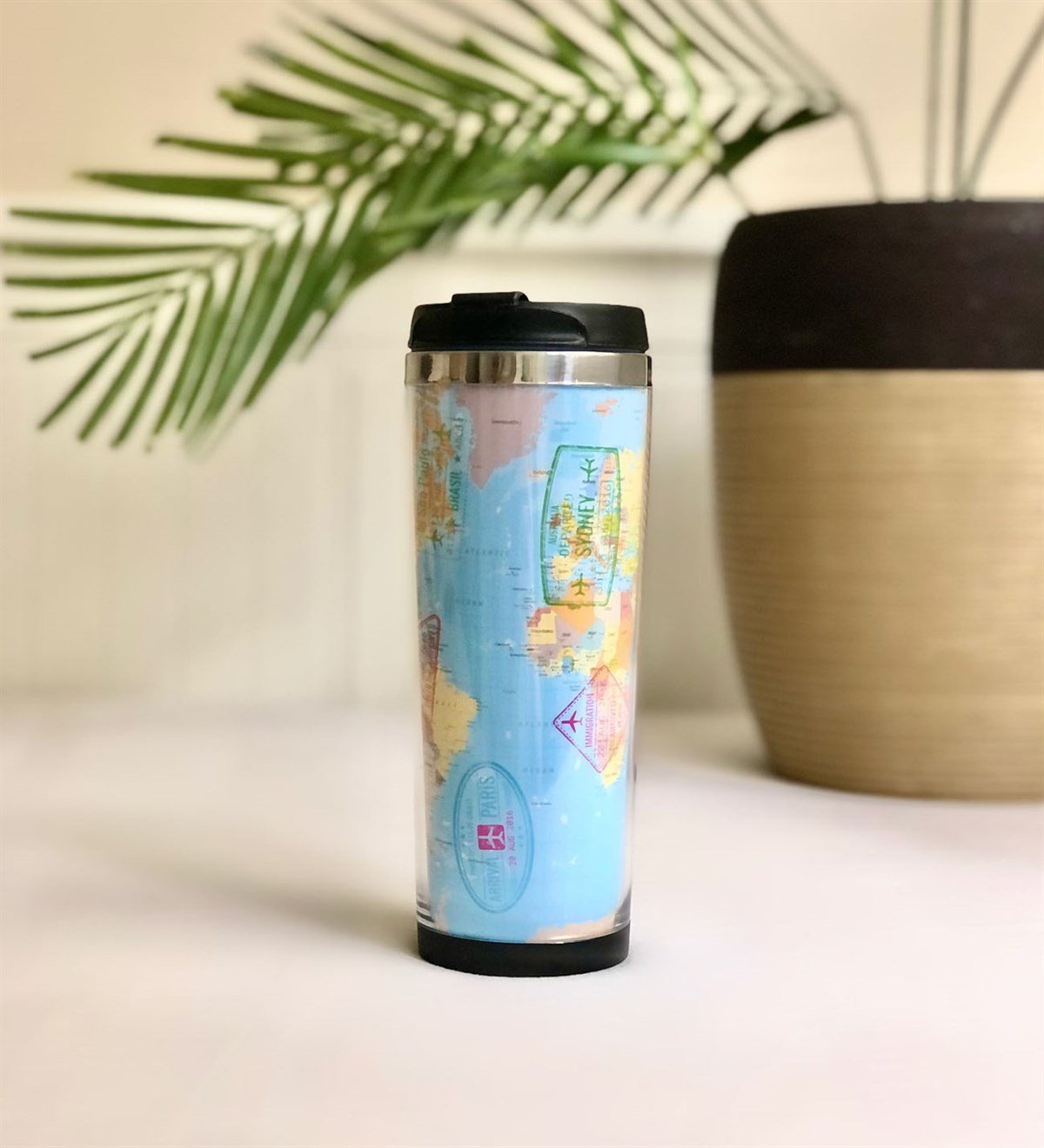 Travel Tasarımlı Mug BardakGiftmodaTravel-Mug