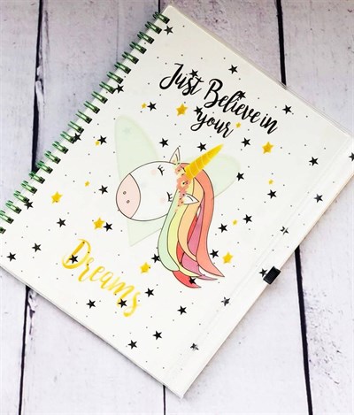 Unicorn Dreams Çanta Kapaklı Defter
