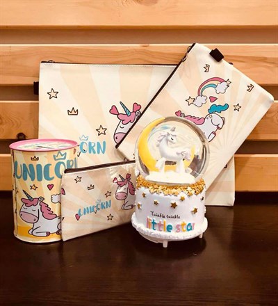 Unicorn Işıklı Kar Küreli Set