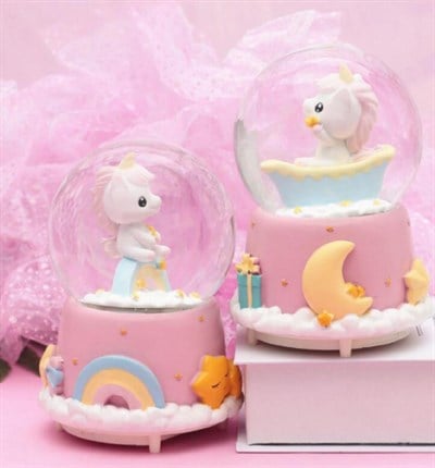Unicorn Işıklı Ve Müzikli Büyük Boy Otomatik Kar Küresi