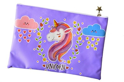 Unicorn Mor Kumaş Çanta