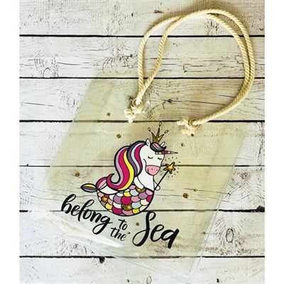 Unicorn Sea Şeffaf Kol Çantası