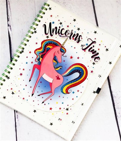 Unicorn Time Çanta Kapaklı Defter