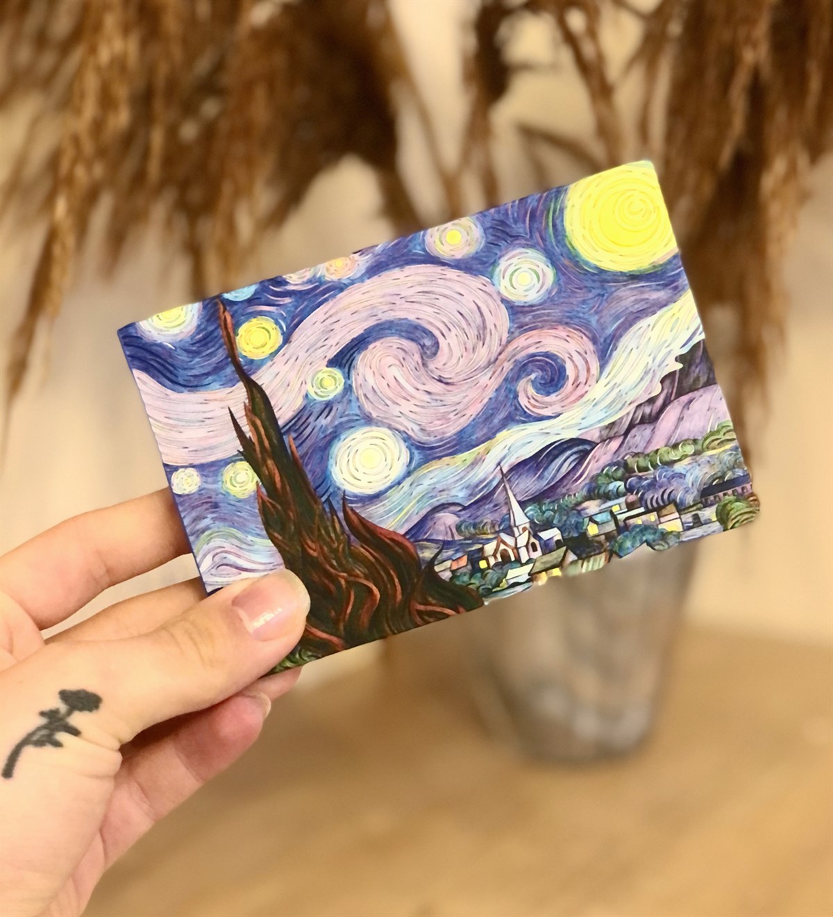Van Gogh Yıldızlı Gece Tasarımlı Mini Albüm GiftmodaGmab100047