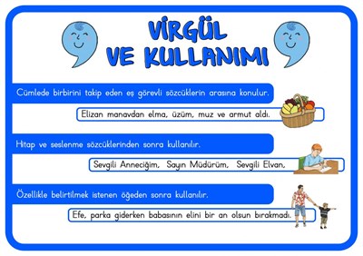 Virgül İşareti ve Kullanımı Afiş