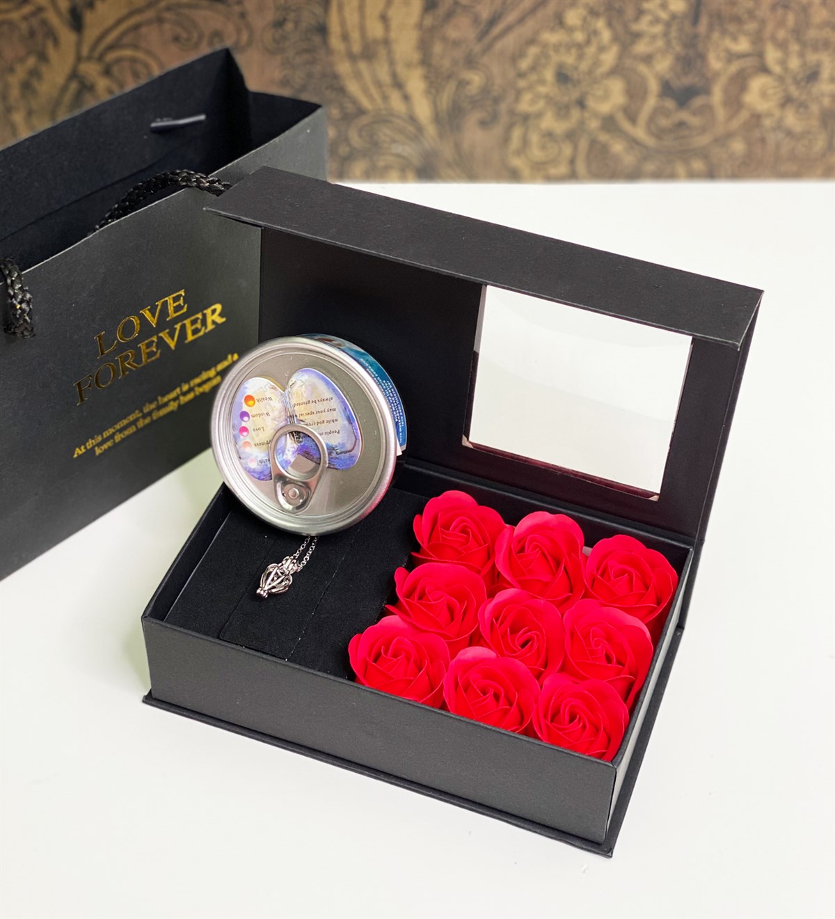 Yapma Çiçekli İnci Kolye SetiGiftmodaGM-2468	