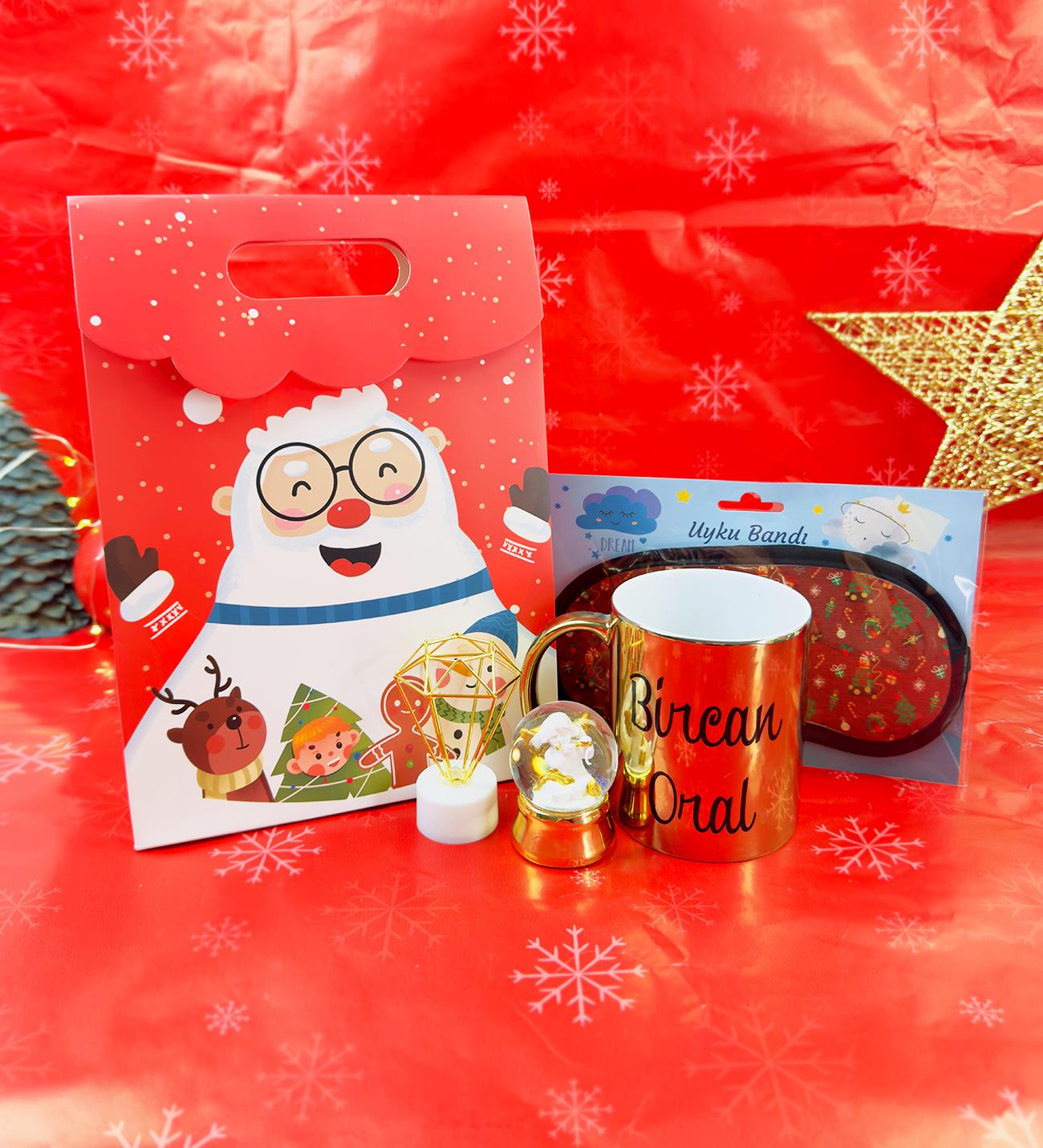 Kişiye Özel Kış Masalı Tasarımlı Yılbaşı Hediye SetigiftmodaGmhs102049