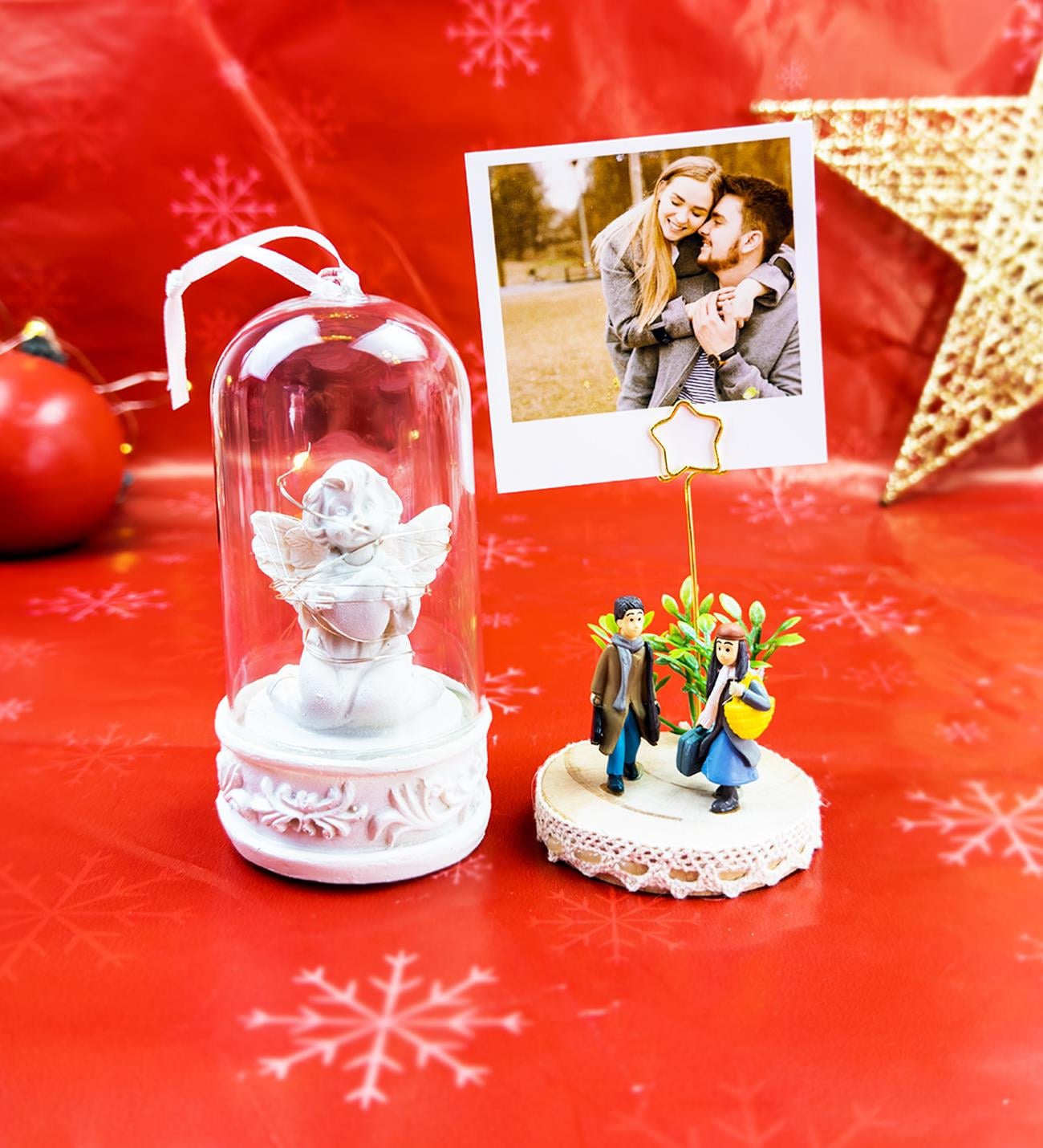 Kişiye Özel Sevgili Not Tutucu Ve Melek Biblo Yılbaşı Hediye SetigiftmodaGmhs102064