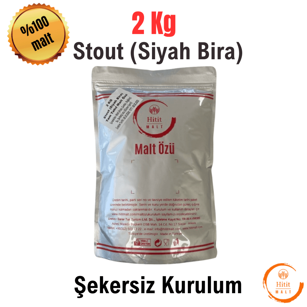 Stout (Siyah Bira) Tam Tahıl Malt Özü 2 Kg 