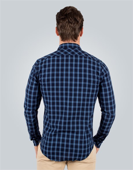 SLIM FIT LONG SLV CHECK MITRE SLIM FIT CHECKED