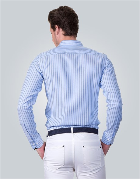 SLIM FIT LONG SLV COTTON OXFORD SLIM FIT CHECKED