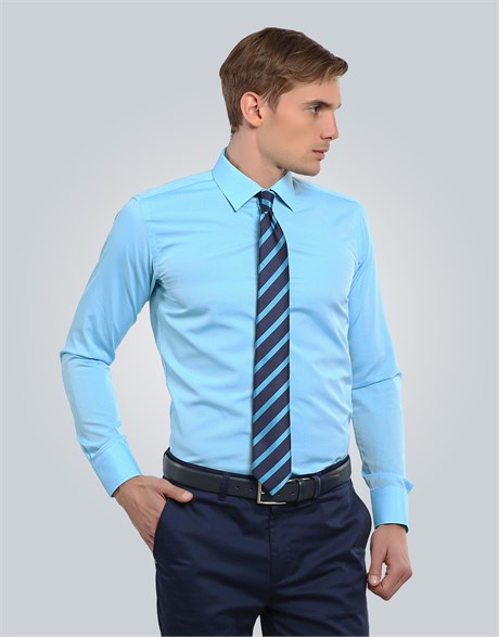 MODERN FIT LONG SLV TEXTURE 61/1   GÖMLEK SLIM FIT FORMAL - TEXTURE