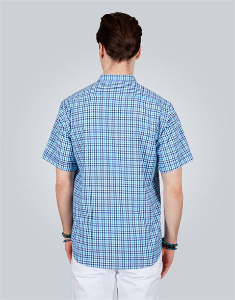 CLASSIC FIT SHORT SLV SMALL CHECK GARNISHED 70/1 CLASSIC FIT SUMMER SEASON