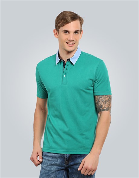 PIQUE T-SHIRT FOLKLAND SLIM FIT T-SHIRT