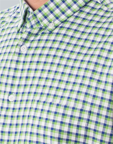 CLASSIC FIT LONG SLV COTTON OXFORD CHECK   GÖMLEK CLASSIC FIT SPORT - PATTERNED