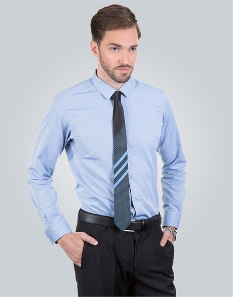 SLIM FIT LONG SLV BOYZ SLIM FIT FORMAL - TEXTURE