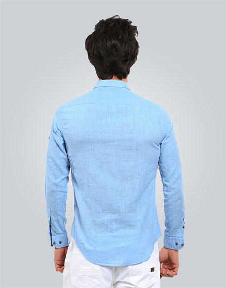 SLIM FIT LONG SLV PASTO SLIM FIT LINEN