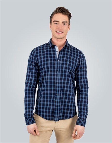 SLIM FIT LONG SLV CHECK MITRE SLIM FIT CHECKED