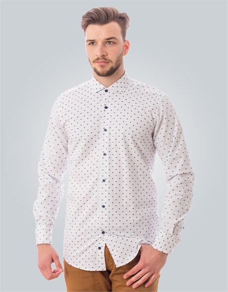 MODERN FIT LONG SLV TAKO   GÖMLEK SLIM FIT PRINTED - SIMPLE