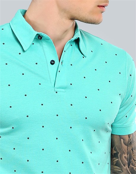 PRINTED PIQUE T-SHIRT NATAL SLIM FIT T-SHIRT