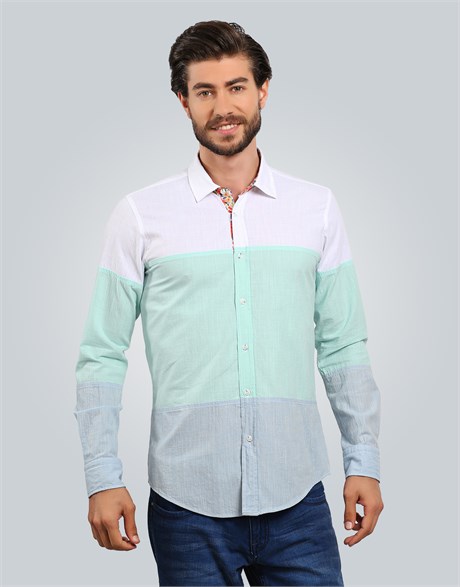 SLIM FIT LONG SLV PİSA SLIM FIT LINEN