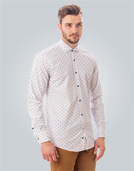 MODERN FIT LONG SLV TAKO   GÖMLEK SLIM FIT PRINTED - SIMPLE