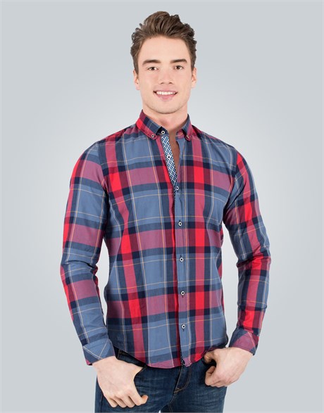 SLIM FIT LONG SLV CHECK ESTE SLIM FIT CHECKED