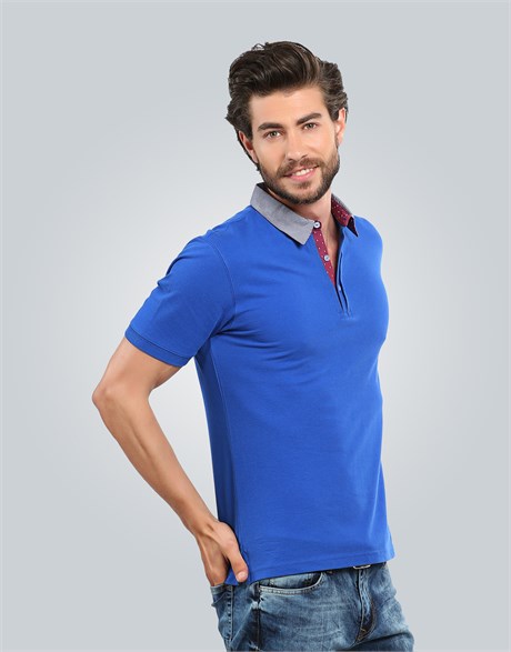 PIQUE T-SHIRT FOLKLAND SLIM FIT T-SHIRT