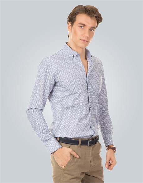 SLIM FIT LONG SLV CLASS SLIM FIT PRINTED - SIMPLE