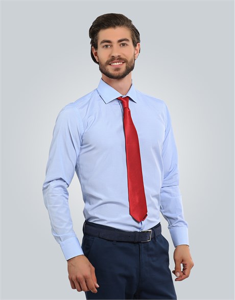 MODERN FIT LONG SLV TEXTURE 61/1   GÖMLEK SLIM FIT FORMAL - TEXTURE