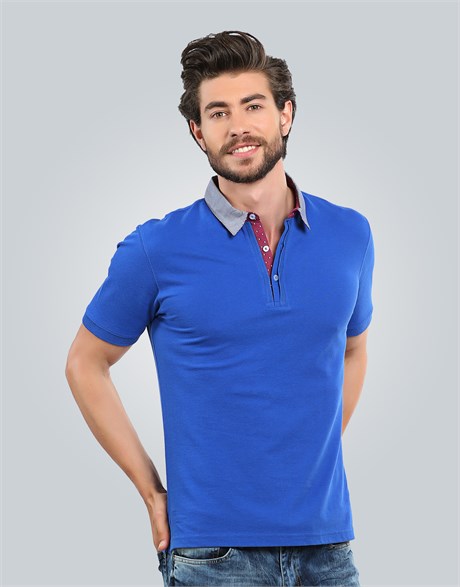 PIQUE T-SHIRT FOLKLAND SLIM FIT T-SHIRT