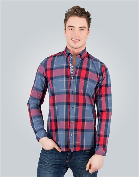 SLIM FIT LONG SLV CHECK ESTE SLIM FIT CHECKED