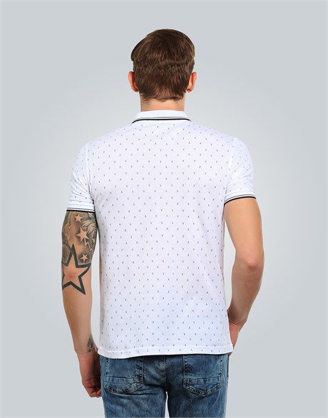 PRINTED PIQUE T-SHIRT RETIRO SLIM FIT T-SHIRT