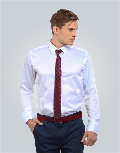 MODERN FIT LONG SLV TEXTURE 61/1   GÖMLEK SLIM FIT FORMAL - TEXTURE