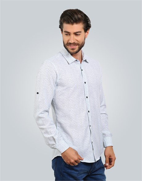 SLIM FIT LONG SLV HONJ   GÖMLEK SLIM FIT PRINTED - SIMPLE