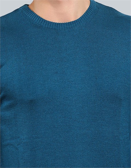 SWEATER COTTON CREW NECK PLAIN SWEATER