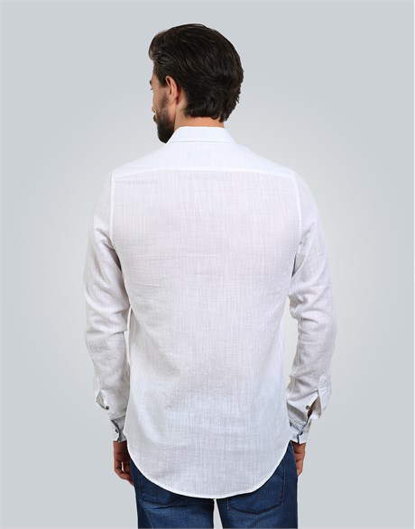 SLIM FIT LONG SLV HADDEN SLIM FIT LINEN