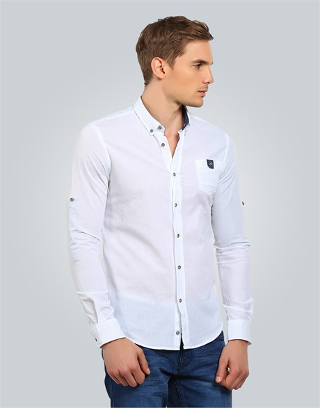 SLIM FIT LONG SLV BURY   GÖMLEK SLIM FIT LINEN