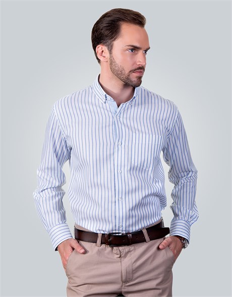 CLASSIC FIT LONG SLV COTTON OXFORD CLASSIC FIT SPORT - PATTERNED